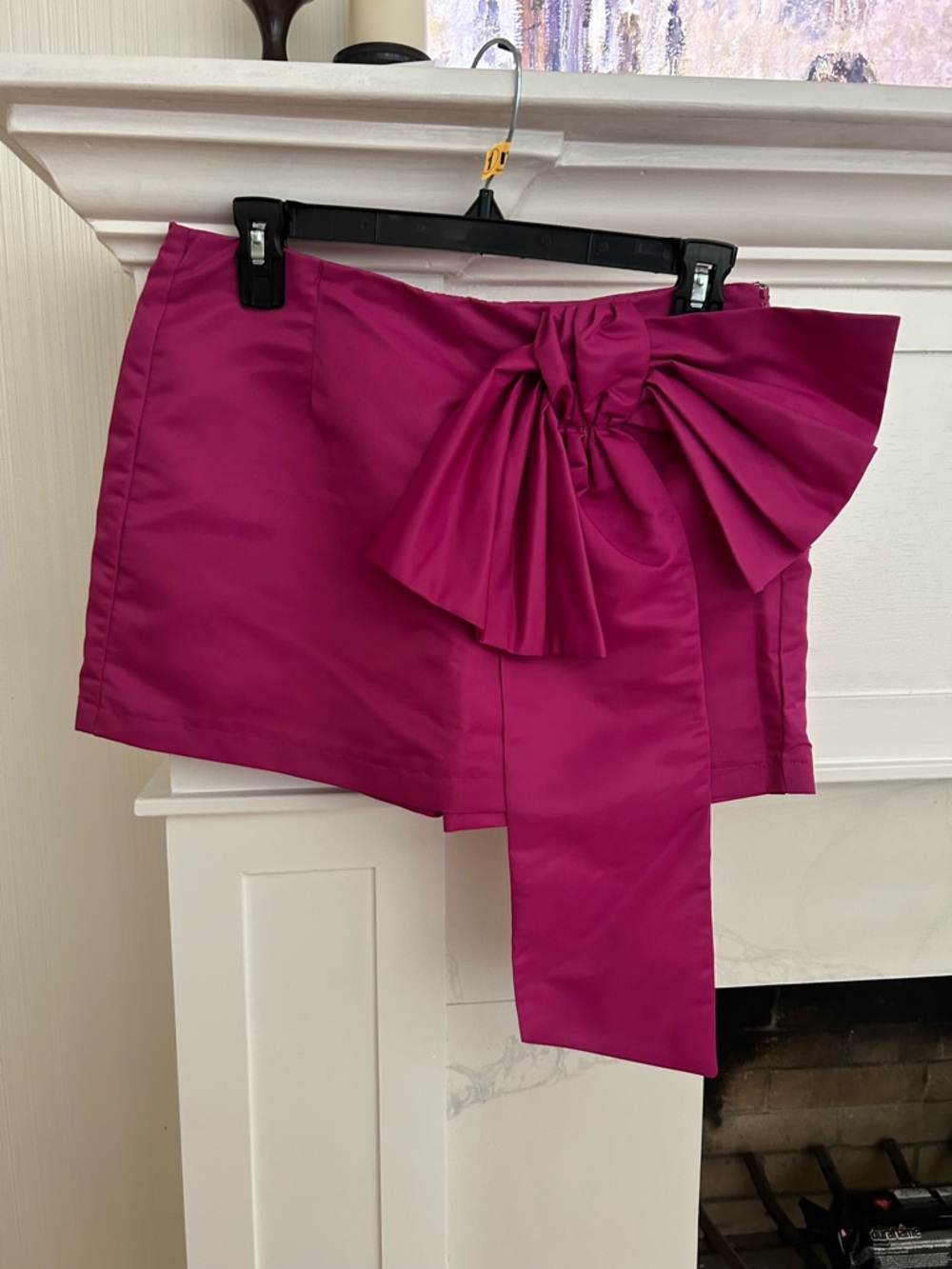 DELORETA from Anthropologie Fuchsia Mini Skort with Statement Bow.